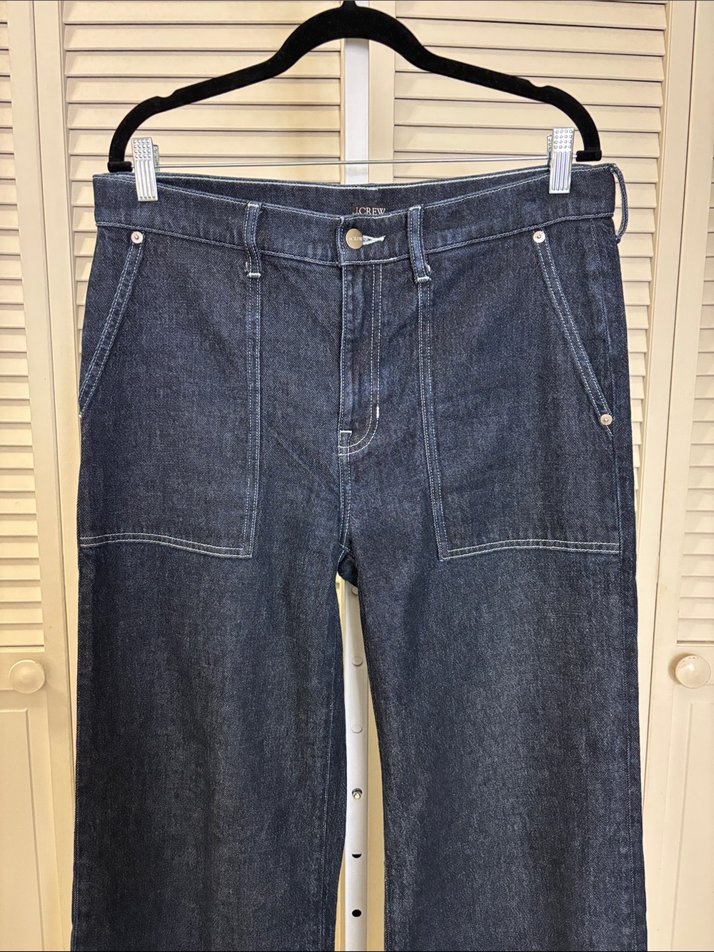 J. Crew Camp-Pocket Wide-Leg Indigo Wash Jean Size 29 - Picture 6 of 14